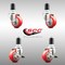 Service Caster 3 Inch 316SS Red Poly Swivel 1-5/8 Inch Expanding Stem Caster Brake SCC, 2PK SS316EX20S314-PPUB-RED-2-TLB-2-158 - alternate 5
